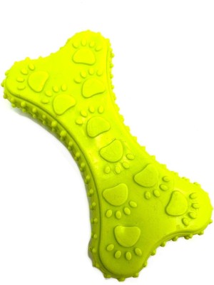 Delixa Tasma Market 10CM Kemik Model Yumuşak Dokulu Köpek Oyuncağı Yeşil