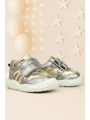 Rakerplus Schaggy Hakiki Deri Gold Bebek Spor Ayakkabı