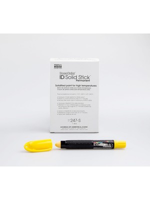 Delixa 247 Solid Stick Sarı Industrial Markör, Sarı
