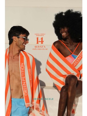 Green Petition, Twin Tides, 2'li Plaj Havlu Seti, Tangerine