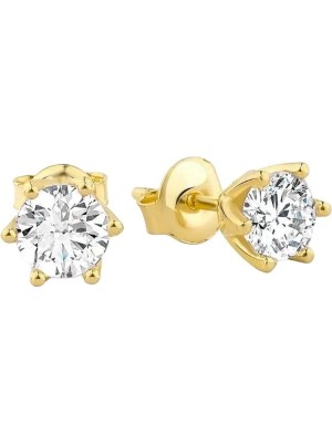 Normadia Zirkon Taşlı 925 Ayar Gümüş V Tel Tırnak Küpe, Şık ve Zarif Tasarım