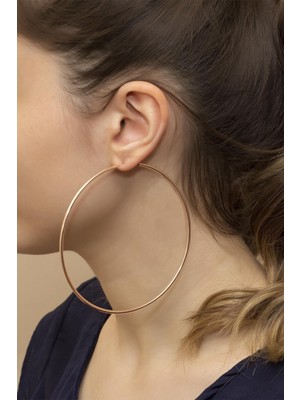 Normadia Büyük Boy Halka Küpe, Zarif ve Şık Takı, Modern Tasarım