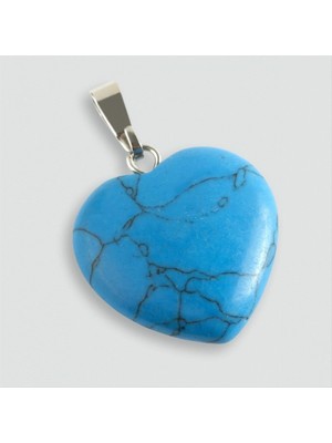 Marsilyan Firuze Kalpli Doğaltaş Kolye Ucu