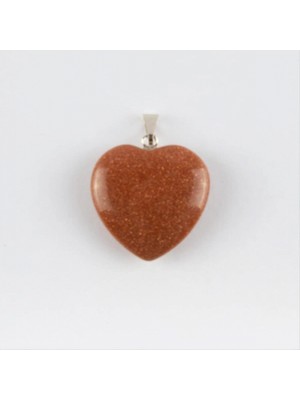 Marsilyan Kahve Yıldız Kalpli Doğaltaş Kolye Ucu