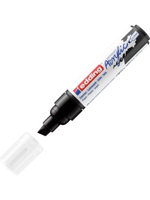 Delixa Edding 5000 Akrilik Kalem Geniş - Siyah - 1 Su Geçirmez Akrilik Markör - Kesik Ucu 5-10 mm