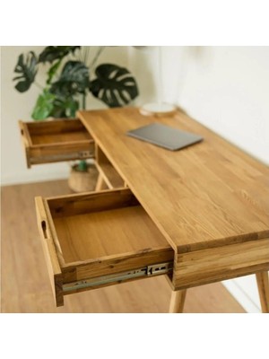 Ahşap Basic Model Rustik Masif Çalışma Masası