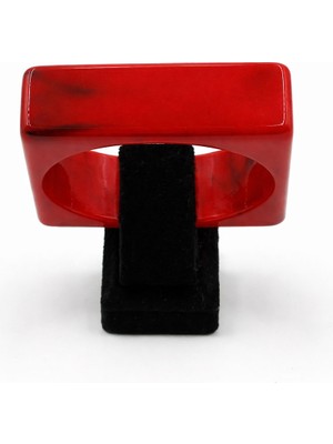 Pangu Dikdörtgen Form Mermer Desenli Kalın Akrilik Bilezik