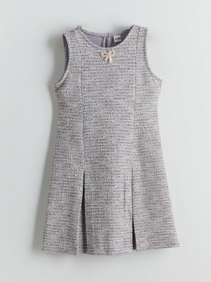 Lc Waikiki Yeni Sezon Bisiklet Yaka Kurdele Detaylı Kız Çocuk Elbise