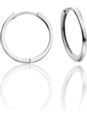 Normadia 925 Ayar Gümüş 2,5 cm Halka Küpe, Şık ve Zarif Takım Arkadaşı