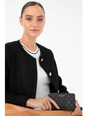 Pierre Cardin Kadın Cüzdan Siyah – Deri, Şık Tasarım, Geniş Kart Bölmeli, Fermuarlı 06PC24K5022