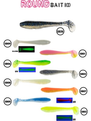 Özbience 100MM Round Bait Silikon Balık Yemi, Dayanıklı ve Esnek Döküm Malzeme