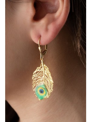 Normadia 925 Ayar Gümüş Tüy Tasarımlı Zarif Küpe