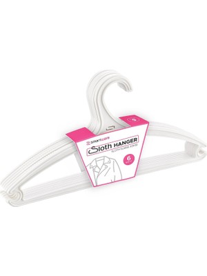 Delixa 6 Lı Elbise Askısı - Beyaz, Çok Amaçlı Elbise Askısı