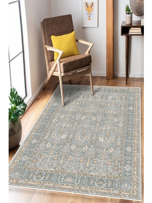 Pelura Halı Eskitme Desenli Dijital Baskılı Yıkanabilir Kaymaz Şönil Halı Salon Oturma Odası Halısı Mutfak Halısı Yolluk