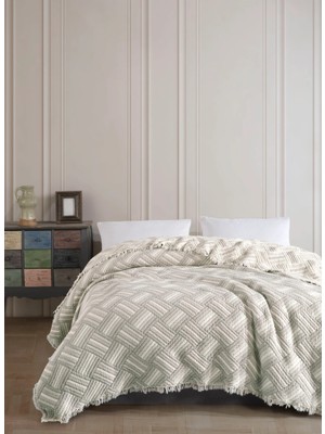 Orbit %100 Pamuk Dolgulu Müslin Yatak Örtüsü - Çift Kişilik 230X250 - Yumuşak Dokulu 4 Mevsim Pike & Koltuk Şalı