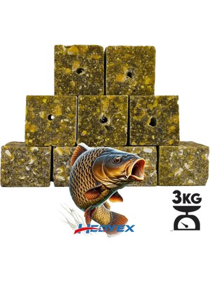 Özbience 3kg Sazan Için Delikli Küp Mısır Küspesi, Protein ve Enerji Takviyesi