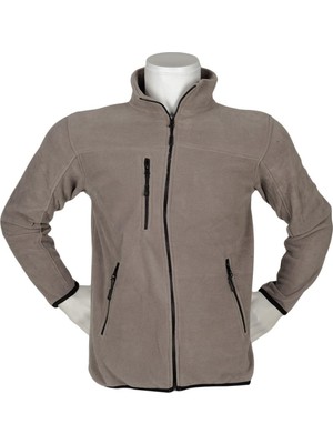 Gri 3 Fermuarlı Polar Hırka