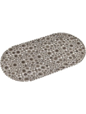 Delixa Efe Mark Premium Serisi Banyo - Küvet Içi Kaydırmaz Vantuzlu Damla Desenli Paspas 62 x 32 Cm, Siyah