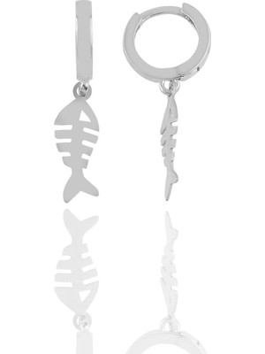 Normadia Parlak Gümüş Balık Kılçığı Küpe, Zarif ve Şık Takı Tasarımı