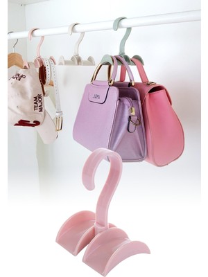 Omilife 360° Çanta ve Kravat Düzenleyici Askılık, Pratik Aksesuar Organizeri, Şık Dolap Düzenleyici