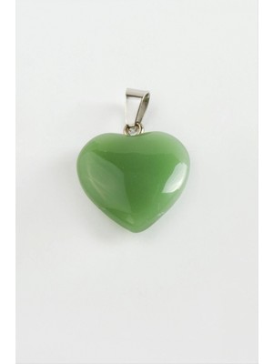 Marsilyan Yeşim Kalpli Doğaltaş Kolye Ucu