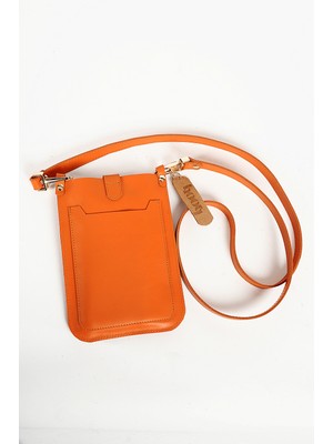 Hooq Design Deri El Yapımı Mavi Telefon Çantası