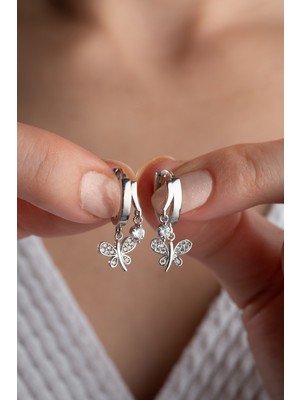 Normadia 925 Ayar Gümüş Çift Yusufçuk Taşlı Küpe - Şık ve Zarif Takı