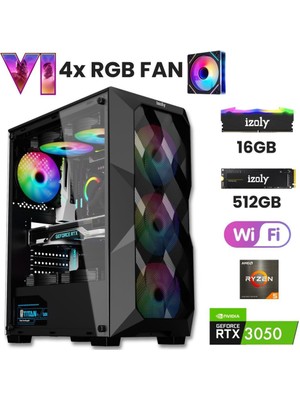 İzoly Lawyer Ryzen 5 5500 16GB 512 M.2 NVME RTX 3050 8GB  Oyuncu Oem Seti