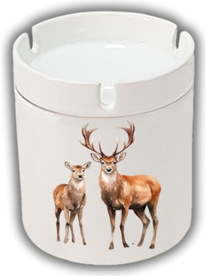 Hediyara Geyikler Baskılı Küllük Kül Tablası