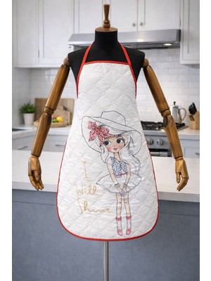 Limon Soft Kapitoneli Sıvı Geçirmez Leke Tutmaz Mutfak Önlüğü Dijital Baskılı Önlük Shine