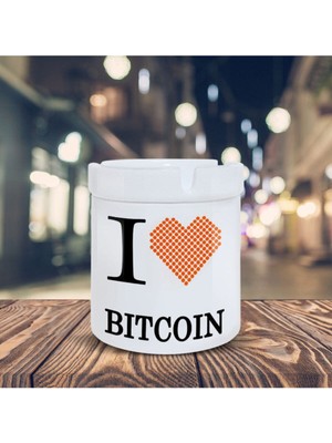 Hediyara I Bitcoın Para Birimi Baskılı Küllük Seramik Kül Tablası 20879