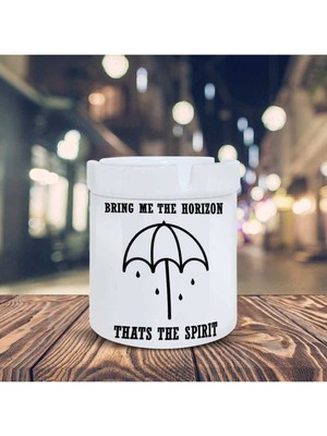 Hediyara Bring Me The Horizon Yazı Baskılı Küllük Seramik Kül Tablası-298