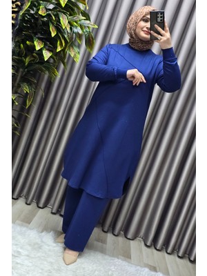 Elmas Tesettür Kadın Tesettür Büyük Beden Giyim Nervürlü Ikili Takım