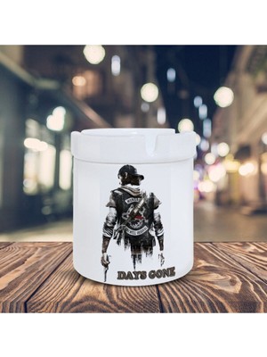 Hediyara Days Gone Video Oyunu Baskılı Küllük Seramik Kül Tablası 06598