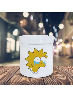 Hediyara Simpsonlar Küllük Ağlayan Lisa Baskılı Kül Tablası KL-184