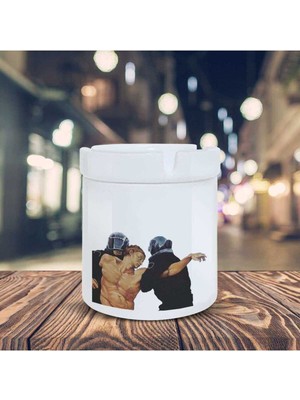 Hediyara Sanat Eseri Küllük Dijital Sanat Baskılı Kül Tablası K-79