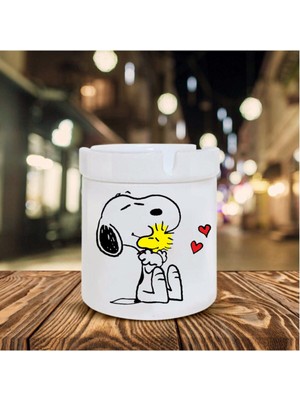 Hediyara Snoopy Dog Baskılı Seramik Kokusuz Küllük Hediyelik Ne Hediye Alınır