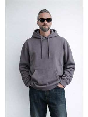 Ohepmoda Içi Polarlı Kapşonlu Erkek Sweatshirt Hoodie