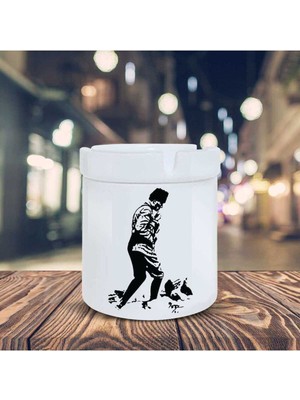 Hediyara Mustafa Kemal Atatürk Küllük Başkomutan Baskılı Kül Tablası