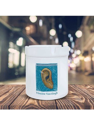 Hediyara Vincent Van Gogh Kulak Baskılı Küllük Kül Tablası- KL226