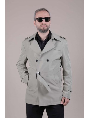 Ohepmoda Slim Fit Kemerli Erkek Trençkot