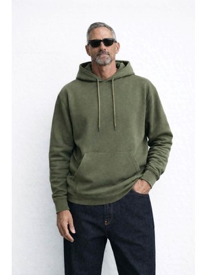 Ohepmoda Içi Polarlı Kapşonlu Erkek Sweatshirt Hoodie