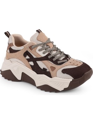 LBR Libero L083.65137 Gri Hakiki Deri Kadın Sneaker Yüksek Tabanlı Rahat Spor Ayakkabı