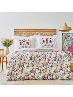 Delixa Home Parlin FUŞYA%100 Pamuk Çift Kişilik Nevresim Takımı