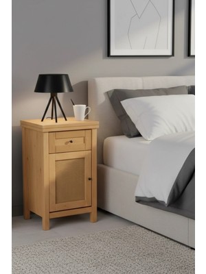 Altea Rattan Detaylı Masif Komodin