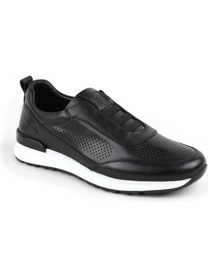 Libero L5931 Siyah Hakiki Antik Deri Erkek Sneaker Konforlu Günlük Spor Ayakkabı