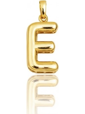 Hakan Mücevherat E Harfi Balon Model 14 Ayar Kolye Ucu
