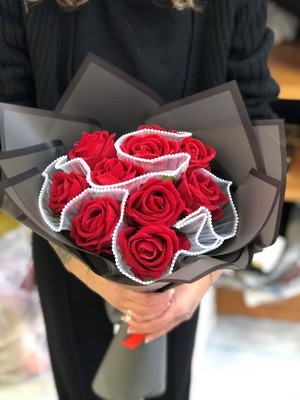 Masalsı Concept 14 Şubat'a Özel 10 Gül Buketi Sevgililer Günü Hediyesi 14 Şubat Sevgililer Günü Özel Gül Buketi