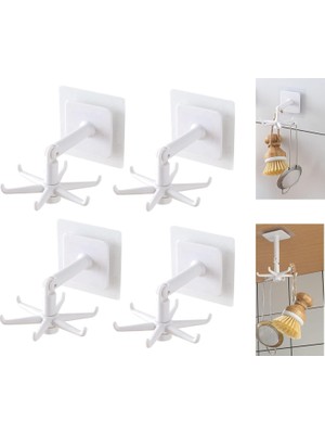 Delixa Mutfak Gereç Tutucu Mutfak Asılı Beyaz, Delmeden Mutfak Askısı, Kendinden Yapışkanlı Mutfak Tutucu,