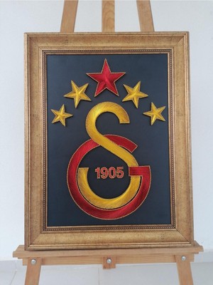 Belirtilmemiş Galatasaray Filografi Tablo 40X60 cm – El Yapımı Bakır Tel Sanatı (1905)